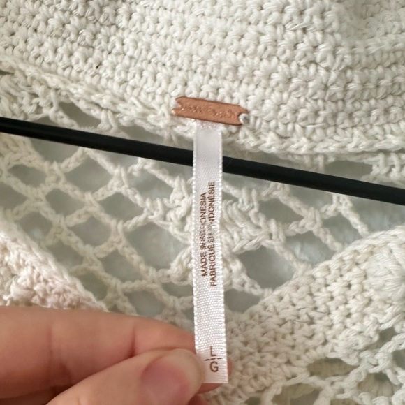 Free People White Rosarita Crochet top size large - Picture 3 of 7